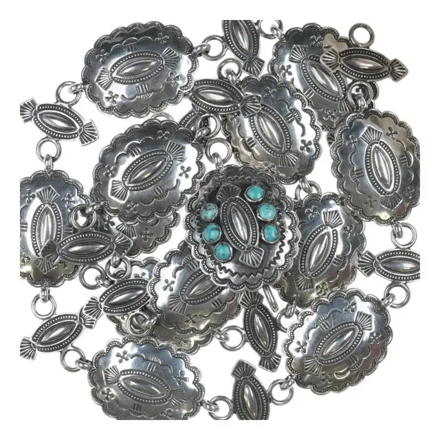 41″ Harry Begay Navajo Sterling Concho belt
