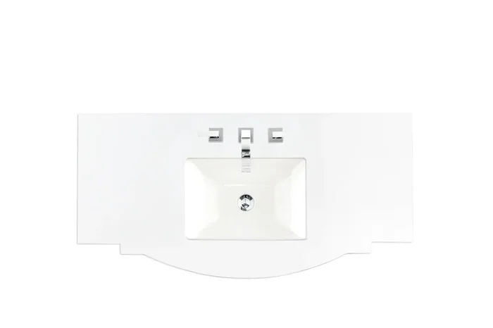 46″ Single Top, 3 Cm Silestone Classic White Quartz