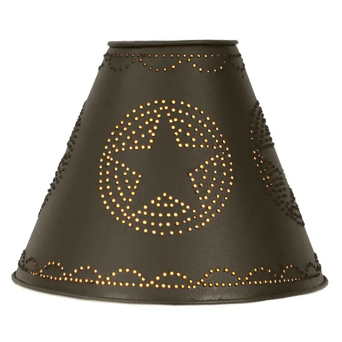 4X10X8 Star Punched Tin Shade – Rustic Brown