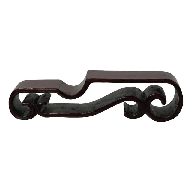 5.25″ Reddish Brown Wood Straight Scroll Rectangular Stand Riser Easel