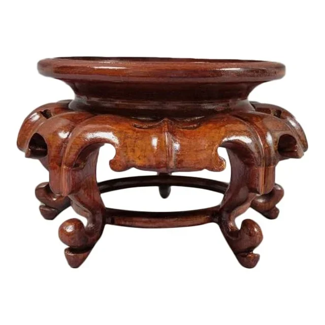 5″ Round Wood Display Stand With Legs