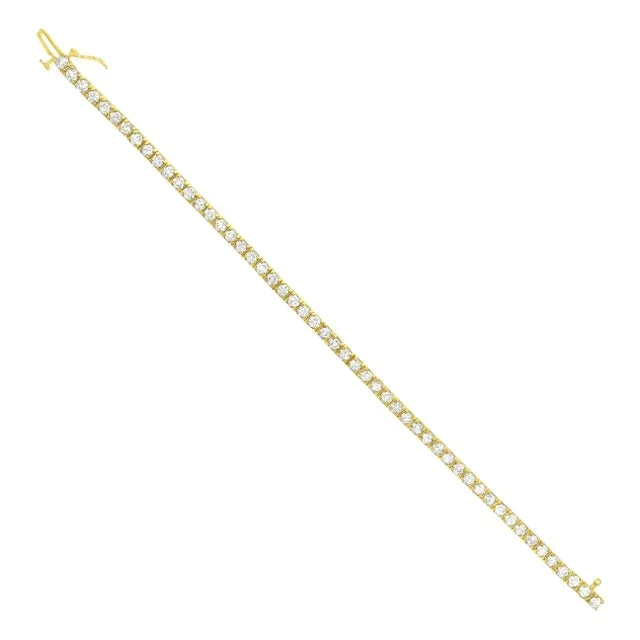 5 Carat Classic Diamond Tennis Bracelet 14k Yellow Gold