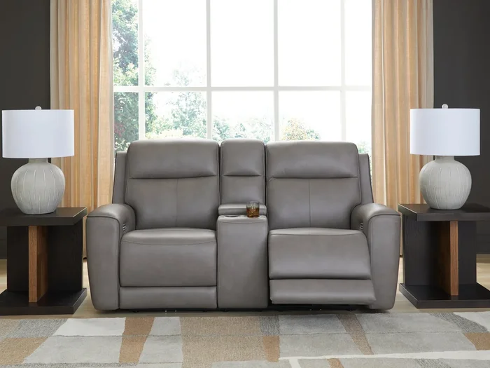 5Z-Comfort Coin Power Reclining Loveseat with Console