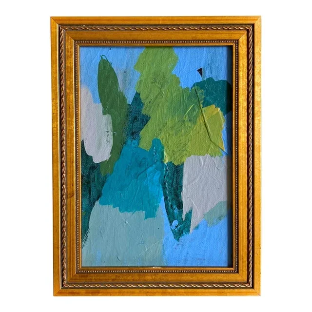 ‘Blue Shadows” 2025 Framed Mini Painting by Jessalin Beutler