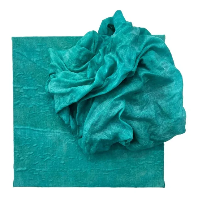“Celadon Inundation 3” Minimalist Wall Sculpture by Chloe Hedden