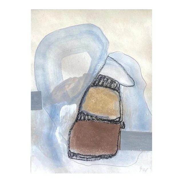 “Lost Down Rabbit Roads V” Original Mixed Media Collage on Paper by Zac Woodiel