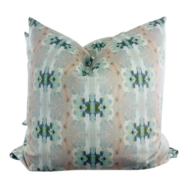 “Miss Ella” in Teal 22″ Pillows-A Pair
