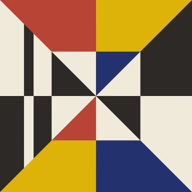 “Modern Nautical Black Block A” Geometric Fine Art Print by Melinda Cox 20″ X 20″