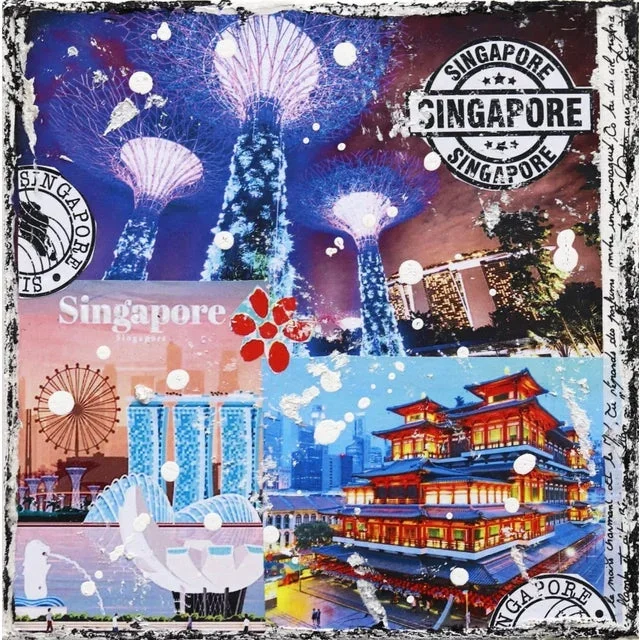 “Singapore Sights” Original Artwork by Marion Duschletta