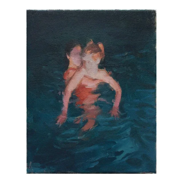 “Swimmers” Figurative Art Print by Michelle Farro