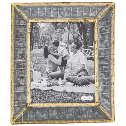 8X10 Tin Ribbed Photo Frame