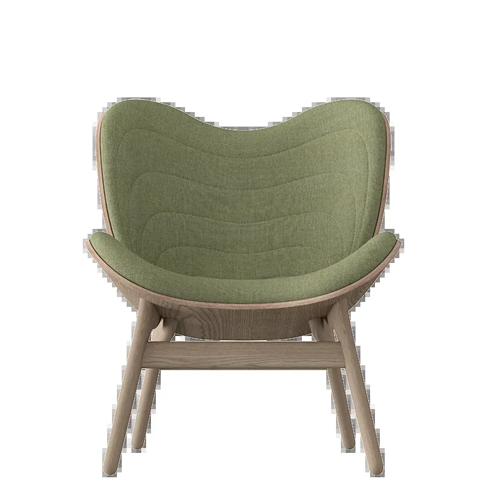 A Conversation Piece Lounge Chair, Oak, Spring Green