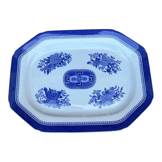 A Copeland Spode Fitzhugh Blue Platter Circa 1960’s