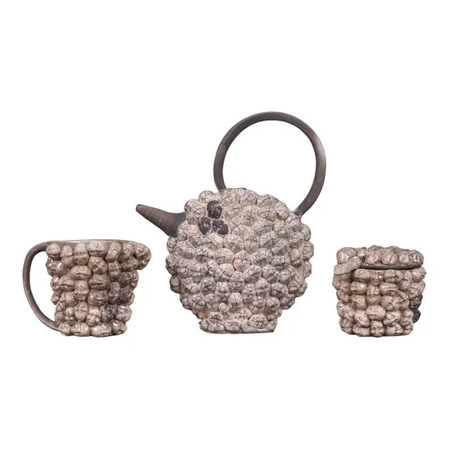 A Doll Head Studio Pottery Tea Set