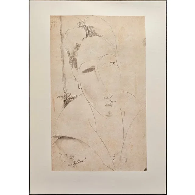 A. Modigliani, Hanka Zborowska, Lithograph