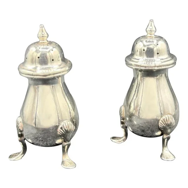 A Pair of Sterling Silver Salt & Pepper Shakers