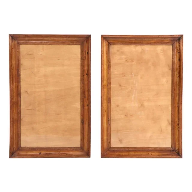 A Stately Pair of Italian Elm Picture Frames, Circa 1900