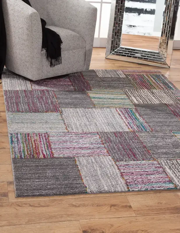 Abacasa Ava 2323 Machine Woven Contemporary Abacasa Ava Juno Multi-color Area Rug – 8 X 10 Rectangle Area Rug