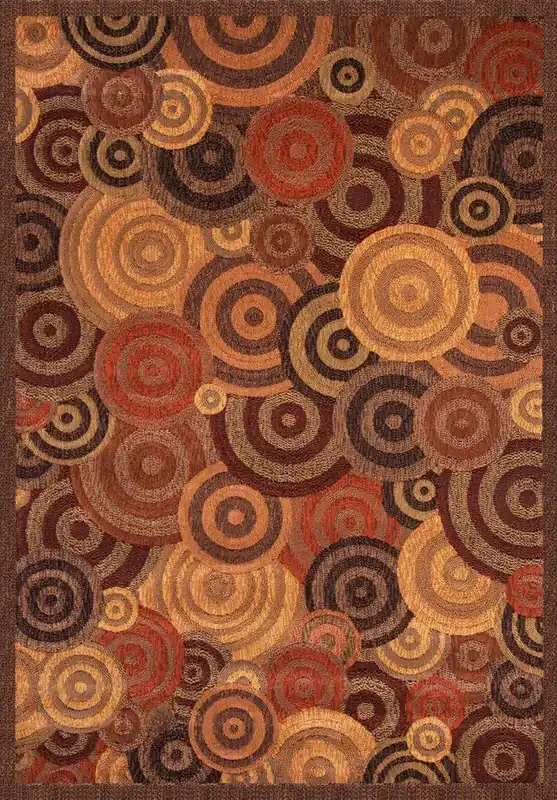 Abacasa Essentials 2000 Machine-woven Contemporary Abacasa Essentials Optima Rust/gold/brown Area Rug – 5 X 8 Rectangle Area Rug