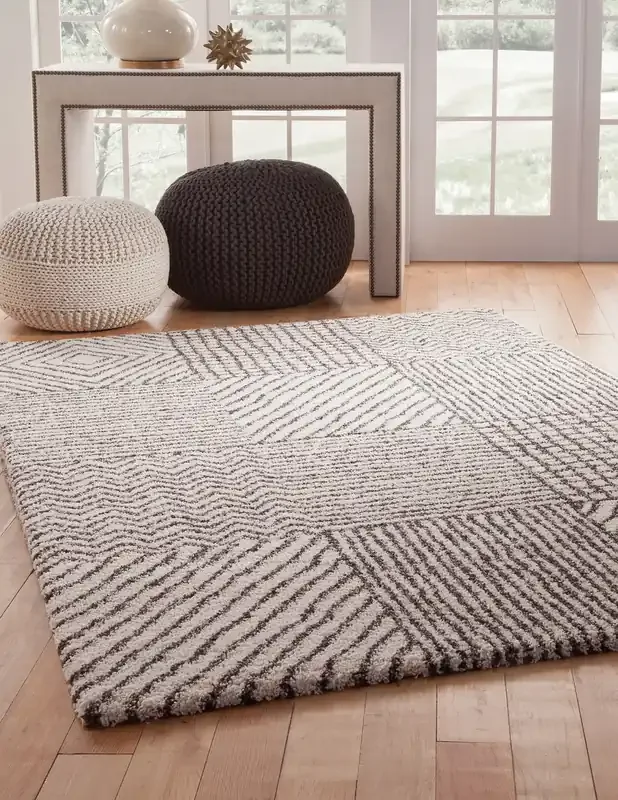 Abacasa Granada 2505 Machine-woven Transitional Abacasa Granada Impressions Ivory/chocolate Area Rug – 5 X 8 Rectangle Area Rug