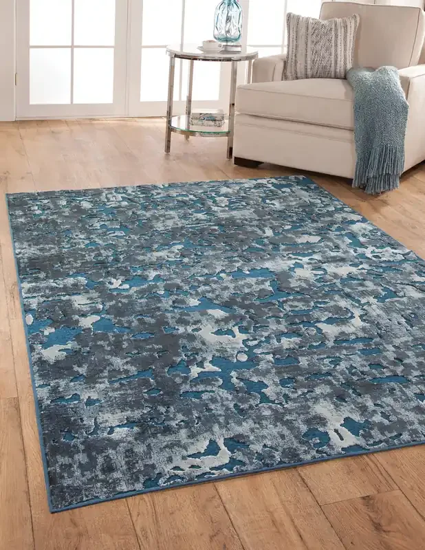 Abacasa Napa 6097 Machine-Woven Blue, Ivory Area Rugs