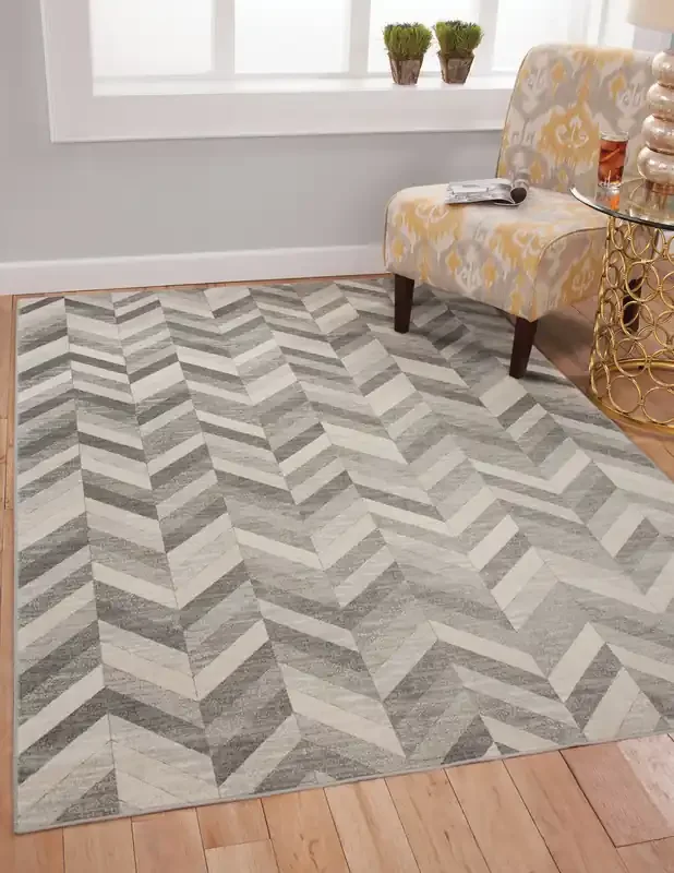 Abacasa Sonoma 7145 Machine-woven Silver, Grey, Ivory Area Rugs