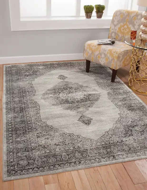 Abacasa Sonoma 7236 Machine-woven Silver, Charcoal Area Rugs