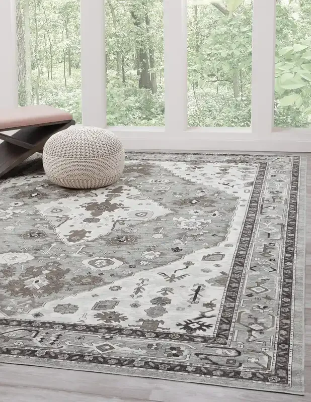 Abacasa Sonoma 7399 Machine-woven Grey, Ivory, Natural Area Rugs