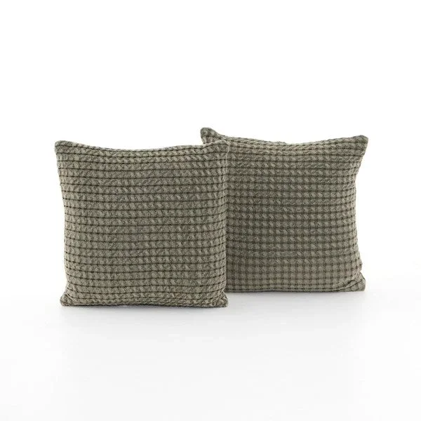 Abella Pillow, Set Of 2-20″-Dawn Grey
