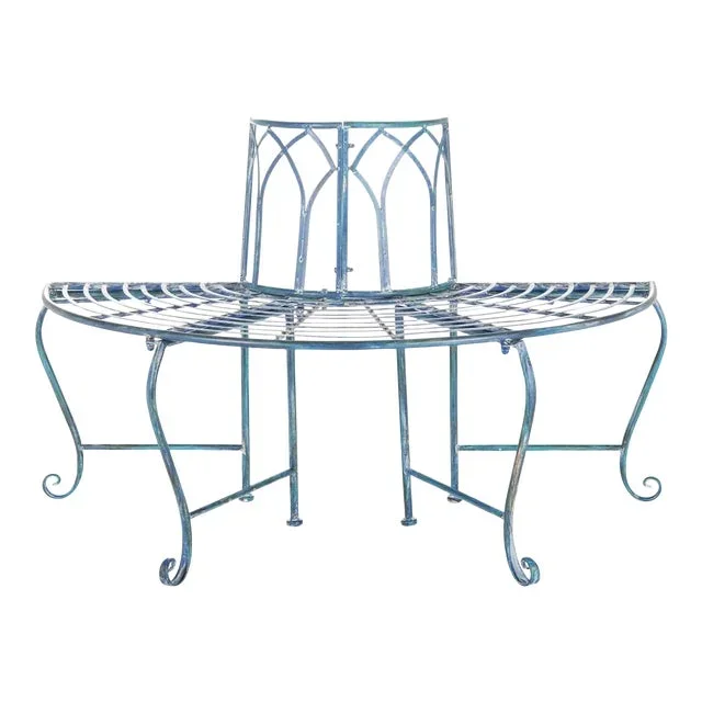 Abia Tree Bench – Mossy Blue