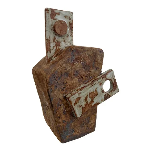 Abstract Brutalist Ceramic Sculpture