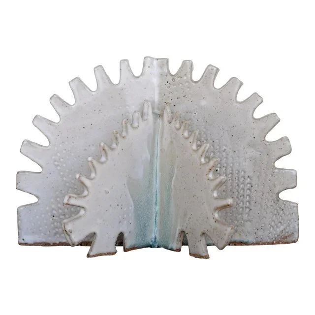 Abstract Organic Ceramic Sculpture With Spikes
