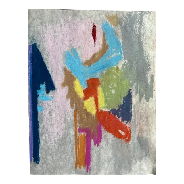 Abstract Pastel Drawing by Erik Sulander on Parchment