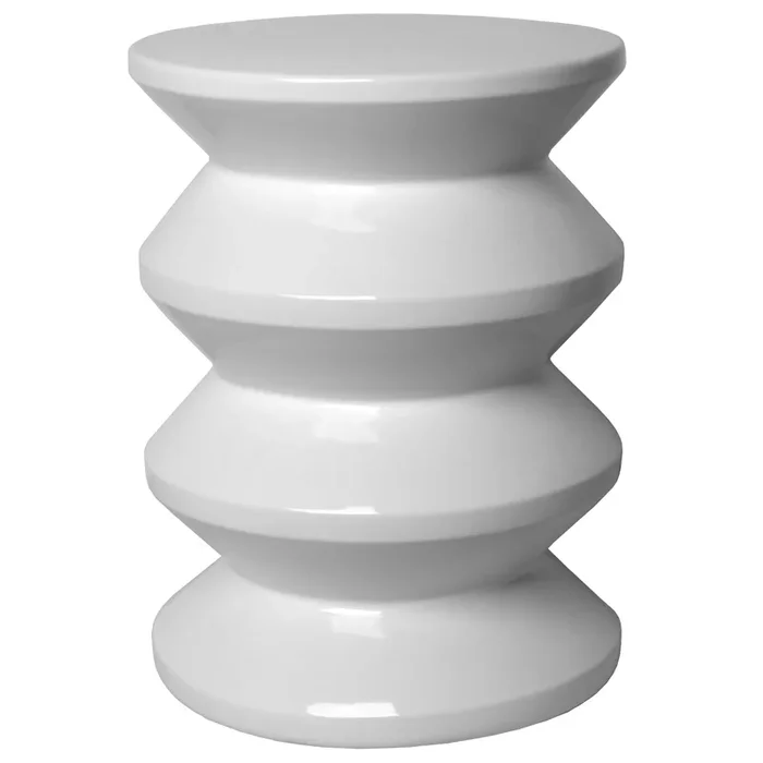 Accordion Stool, White 13×18″H