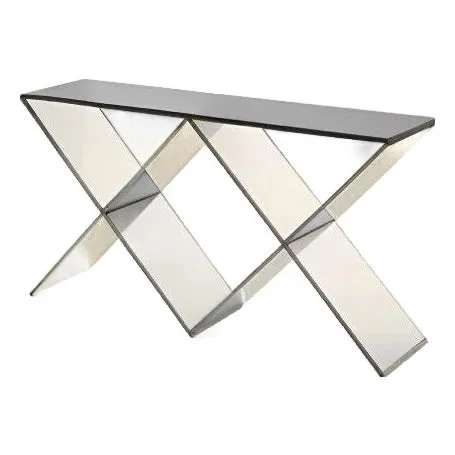 Acrylic Double X Console Table Transparent