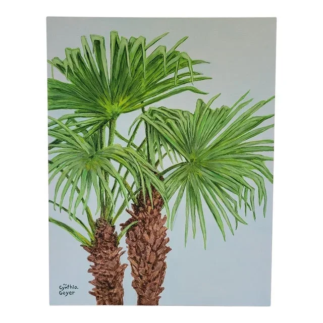 Acrylic Painting Washingtonian Palm Tree by Cynthia Geyer