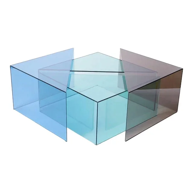 Acrylic Triangle Coffee Table Set