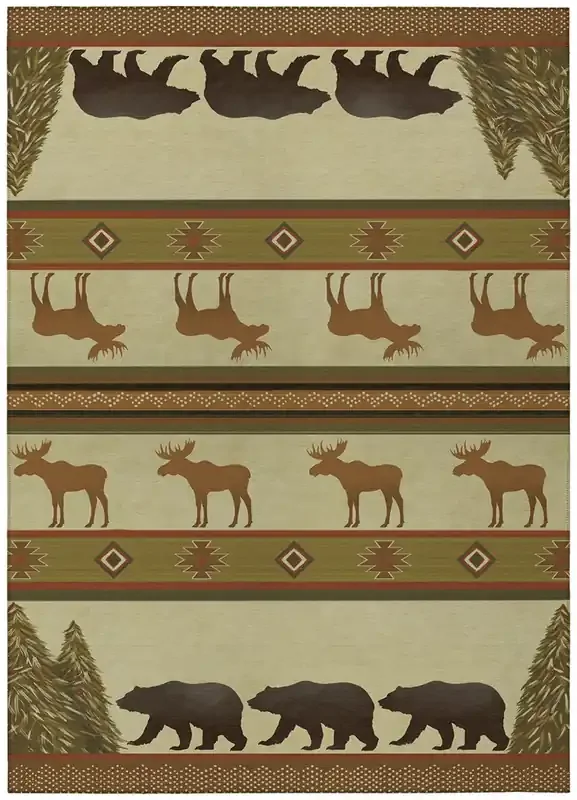 Addison Rugs AAD31 Adventure Machine Made Brown Area Rugs