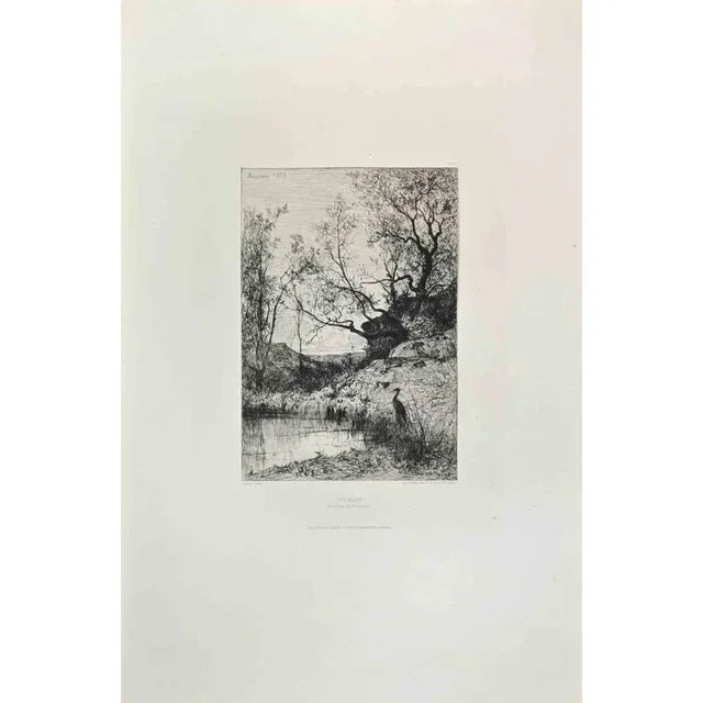 Adolphe Appian, Une Mare, Etching, 1870s