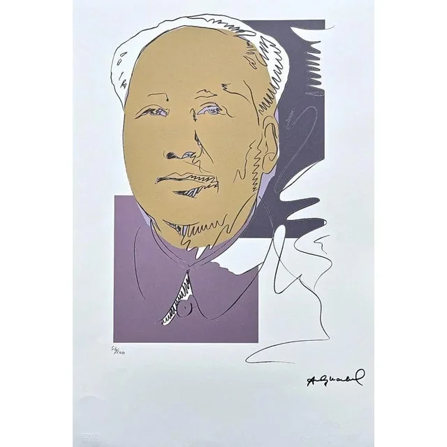 After Andy Warhol, Mao Zedong Drawing Brown, 1980s, Lithograph