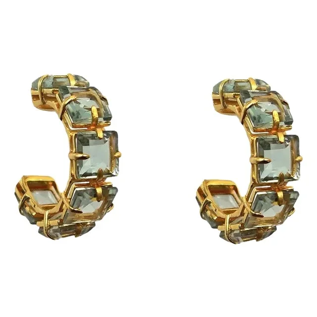 Alanna Hoops (Light Green) (Clip On)