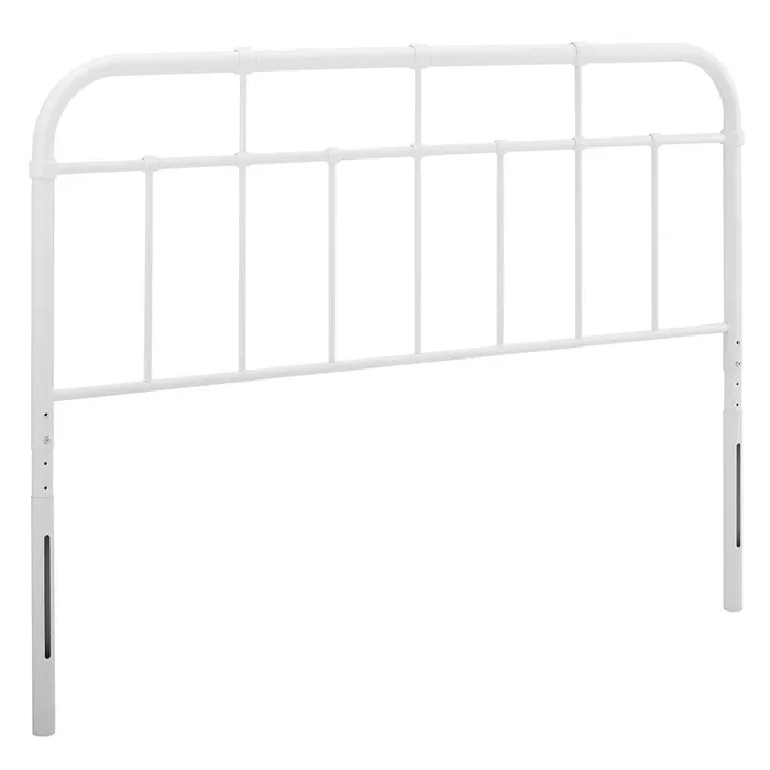 Alessia Queen Metal Headboard in White