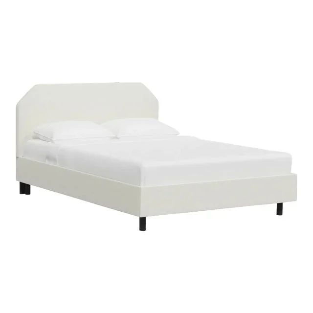 Alex California King Platform Bed in Zuma White