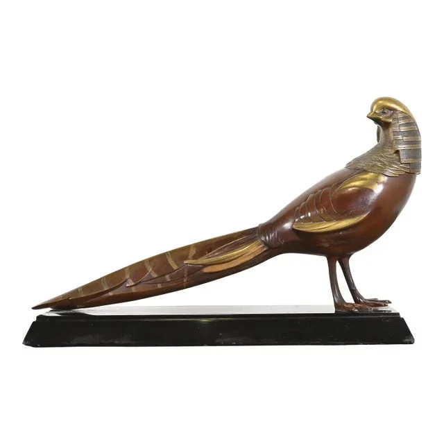 Alexandre Kéléty Art Deco “Faisan Doré” Sculpture, 1930s
