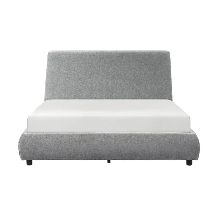 Alford Gray Full Upholstered Platform Bed