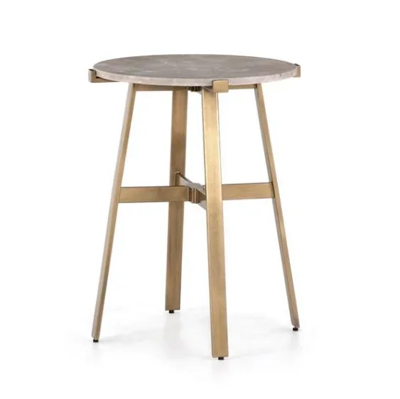 Aline Nightstand-Taupe Marble