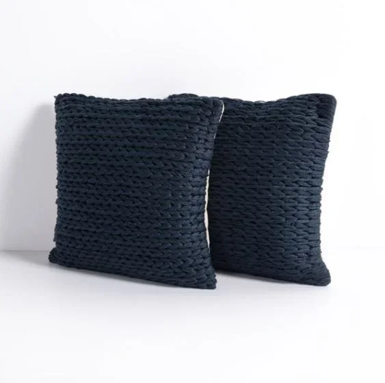 Alvia Outdoor Pillow, Set Of 2-Navy