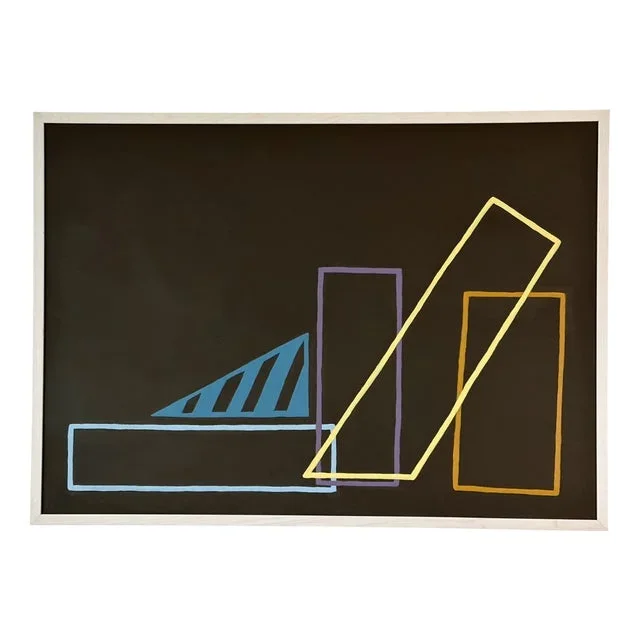Amanda Andersen, Wireframe Brown Stack, 2020, Mixed Media on Paper