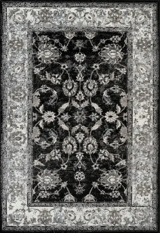 Amer Rugs Alexandria ALX-44 Black Black Machine-made Area Rugs