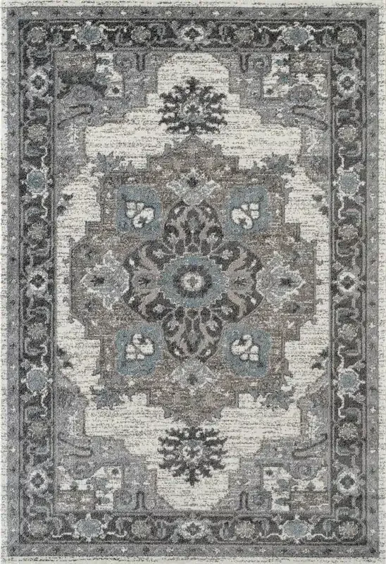 Amer Rugs Alexandria ALX-51 Ivory Gray Machine-made Area Rugs